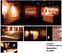 A set of images of Peter Tuffy's "Coast - A Visual Exploration" display at Sensations in Dundee.