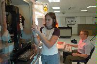Photographs of the CSEC labs for a brochure. November 2005. Unknown staff and students, possibly biologists or chemists.