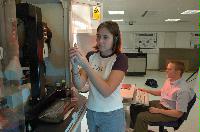 Photographs of the CSEC labs for a brochure. November 2005. Unknown staff and students, possibly biologists or chemists.