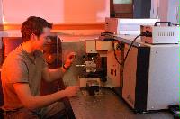 Photographs of the CSEC labs for a brochure. November 2005. Unknown staff and students, possibly biologists or chemists.
