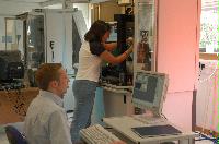 Photographs of the CSEC labs for a brochure. November 2005. Unknown staff and students, possibly biologists or chemists.