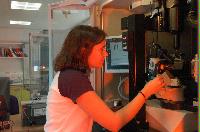 Photographs of the CSEC labs for a brochure. November 2005. Unknown staff and students, possibly biologists or chemists.