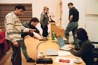 A selection of photographs from the National e-Science Conference in January 2002.
