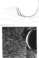 A collection of photographs from some fluid dynamics experiments, possibly belonging to Dr Francis Barnes. (Swirls, vortex, vortices)