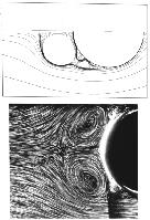 A collection of photographs from some fluid dynamics experiments, possibly belonging to Dr Francis Barnes. (Swirls, vortex, vortices)
