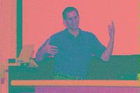 A collection of photographs from the NeSC's lecture on 'The Grid Problem' given in the Michael Swann Lecture Theatre in January 2002.